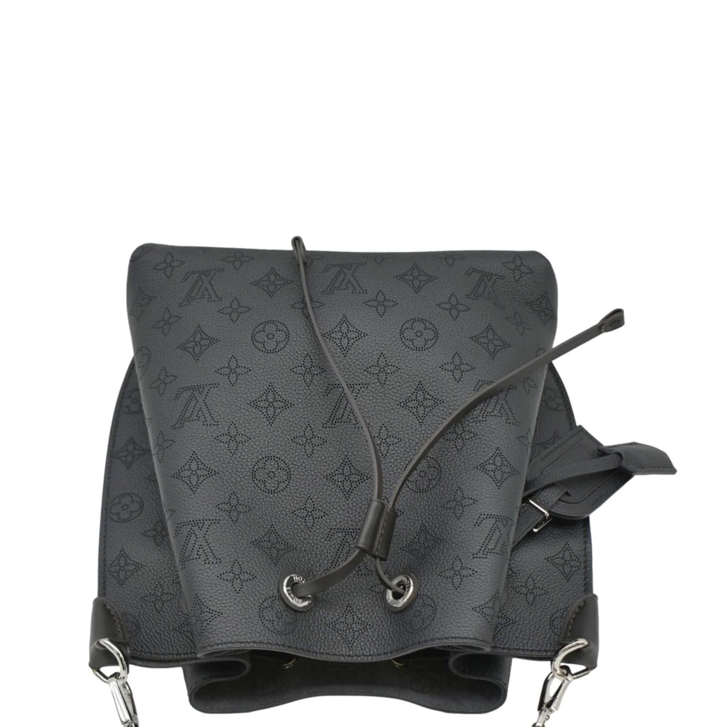 LOUIS VUITTON Muria Mahina Perforated Leather Shoulder Bag Black - Image 6