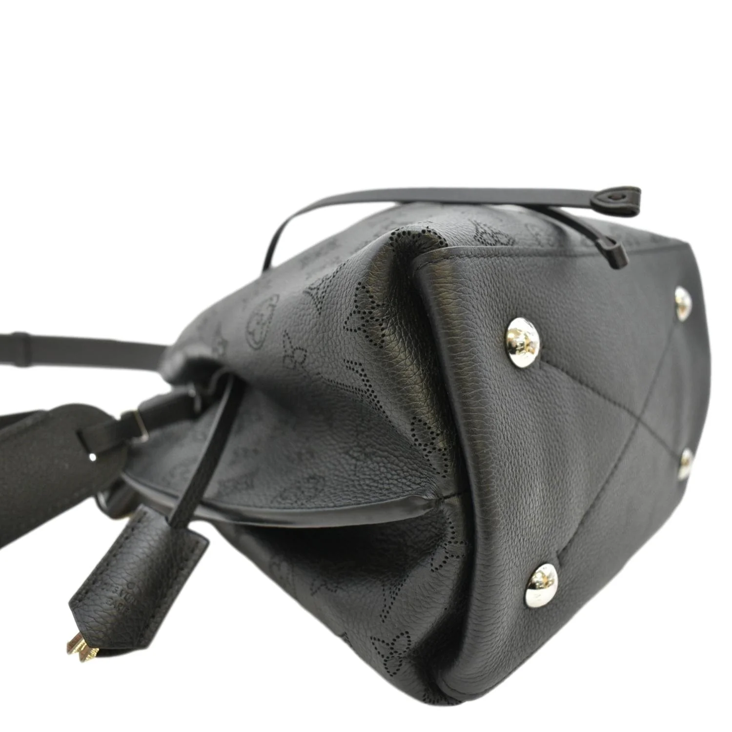 LOUIS VUITTON Muria Mahina Perforated Leather Shoulder Bag Black - Image 8