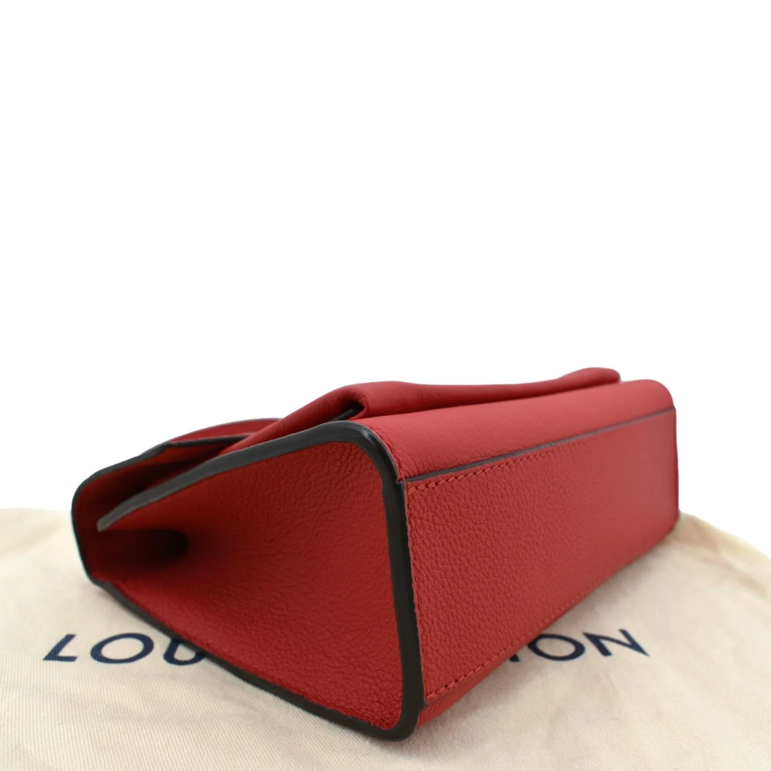 LOUIS VUITTON My Lockme Chain Leather Shoulder Bag Red - Image 8