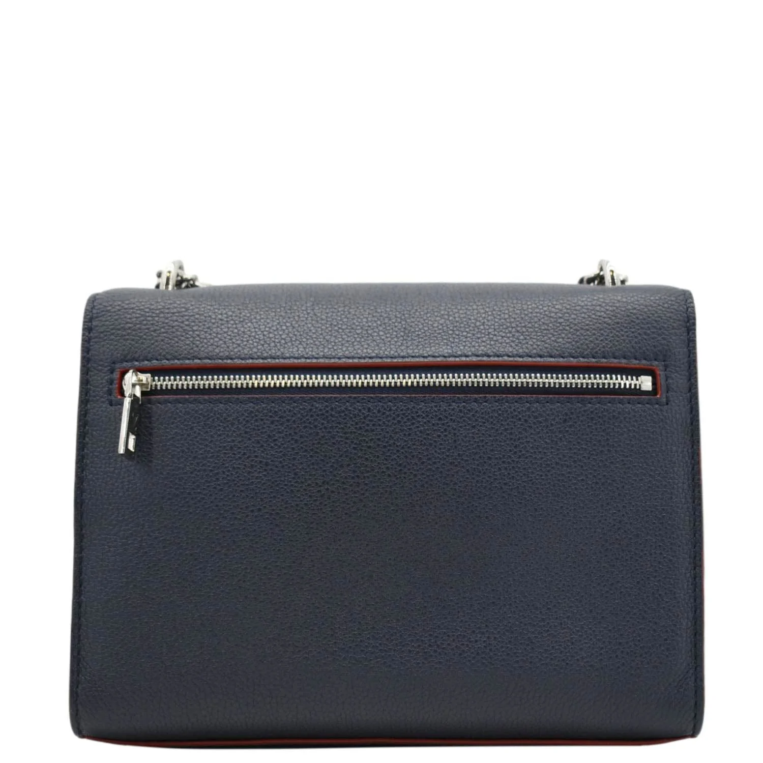 LOUIS VUITTON Mylockme Leather Chain Shoulder Bag Navy Blue - Image 3