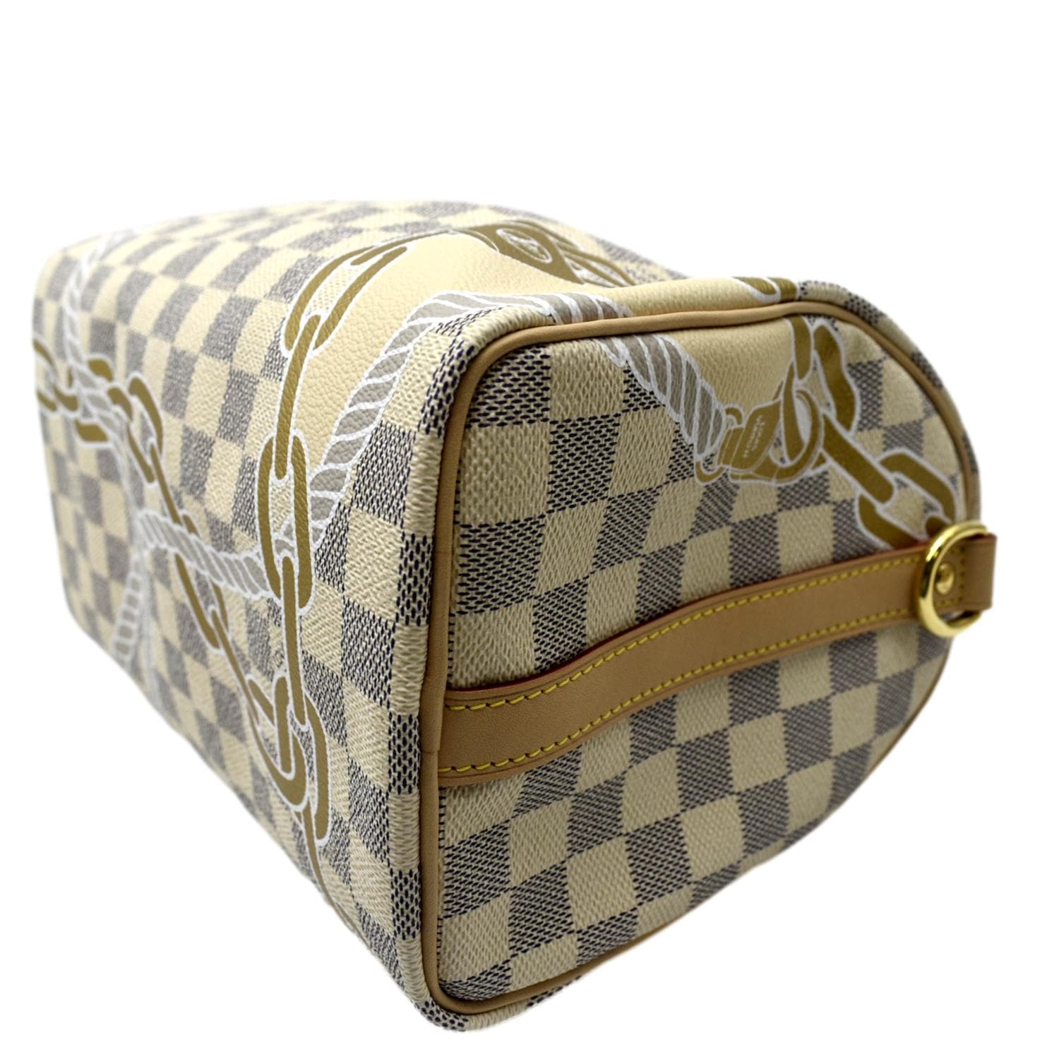LOUIS VUITTON Nautical Speedy 25 Bandouliere Damier Azur Shoulder Bag White - Image 5