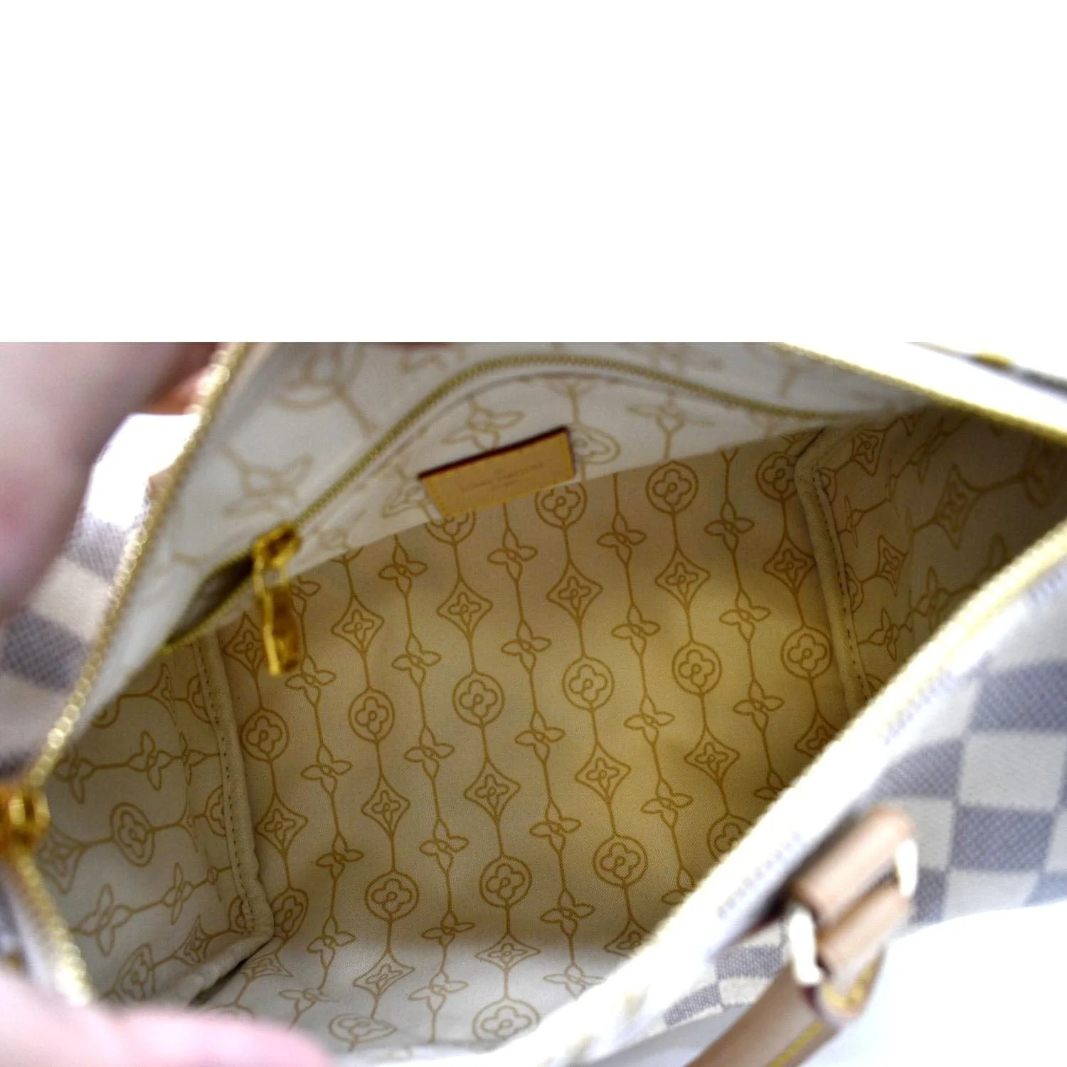LOUIS VUITTON Nautical Speedy 25 Bandouliere Damier Azur Shoulder Bag White - Image 8