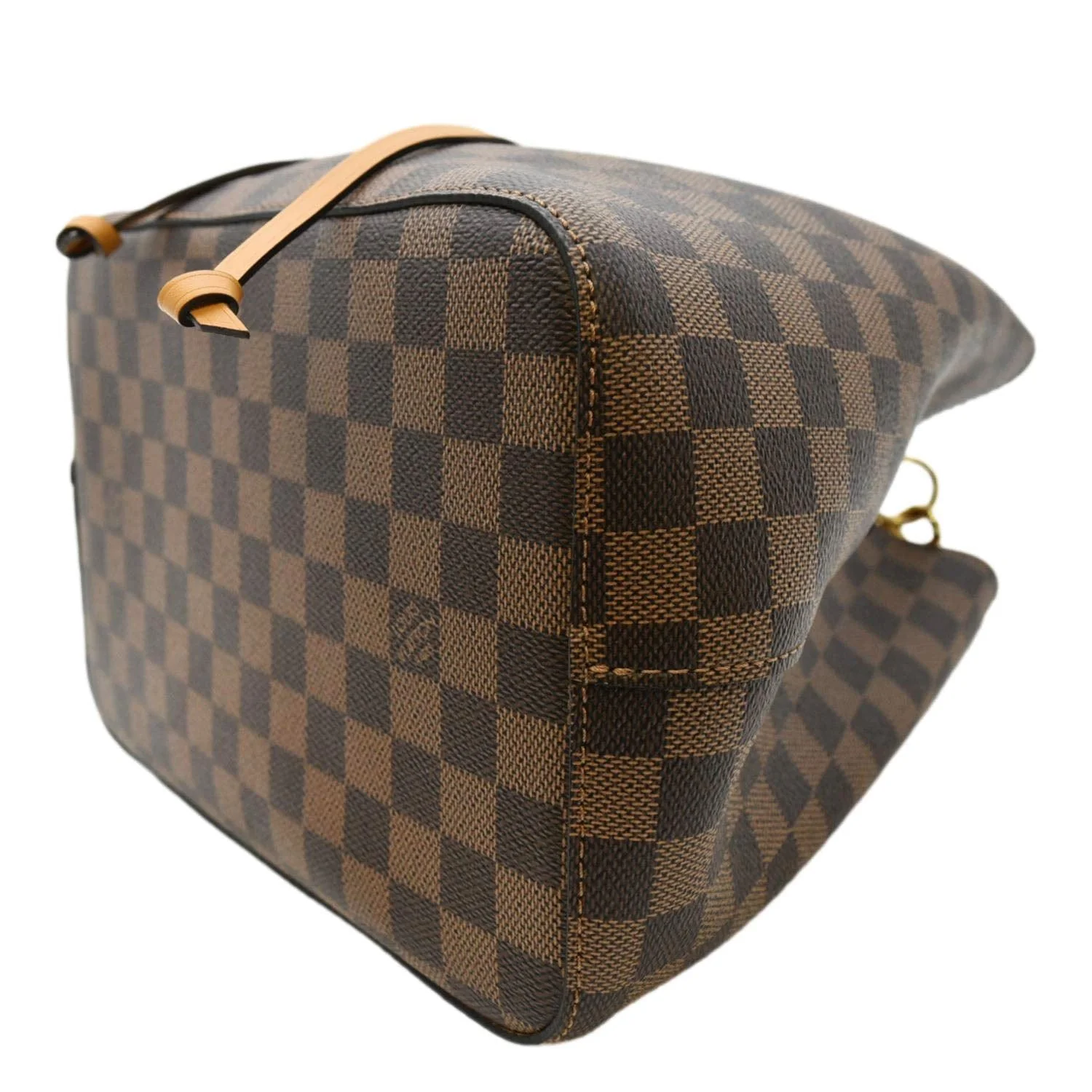 LOUIS VUITTON Neonoe Damier Ebene Shoulder Bag Safran Yellow - Image 9