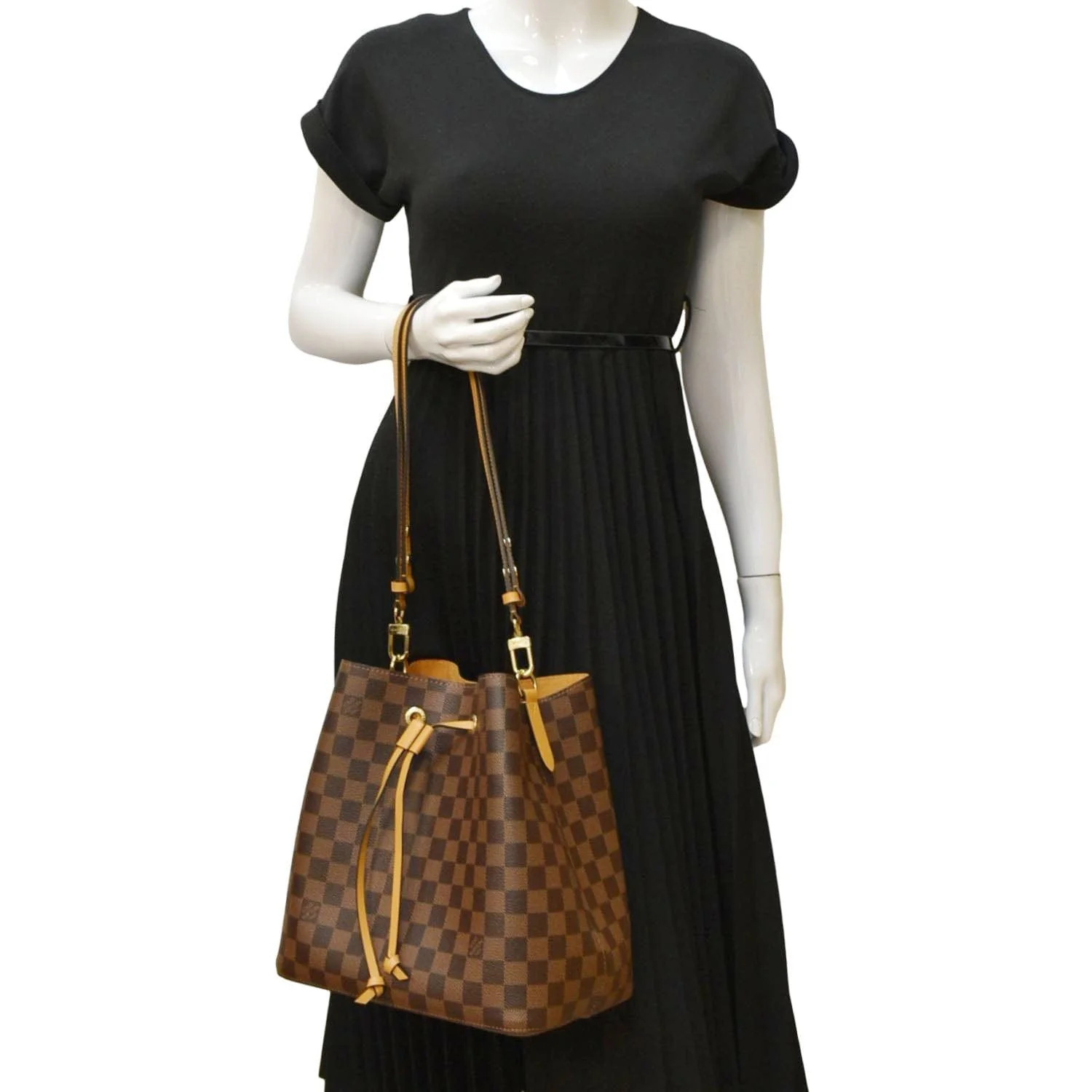 LOUIS VUITTON Neonoe Damier Ebene Shoulder Bag Orange - Image 2