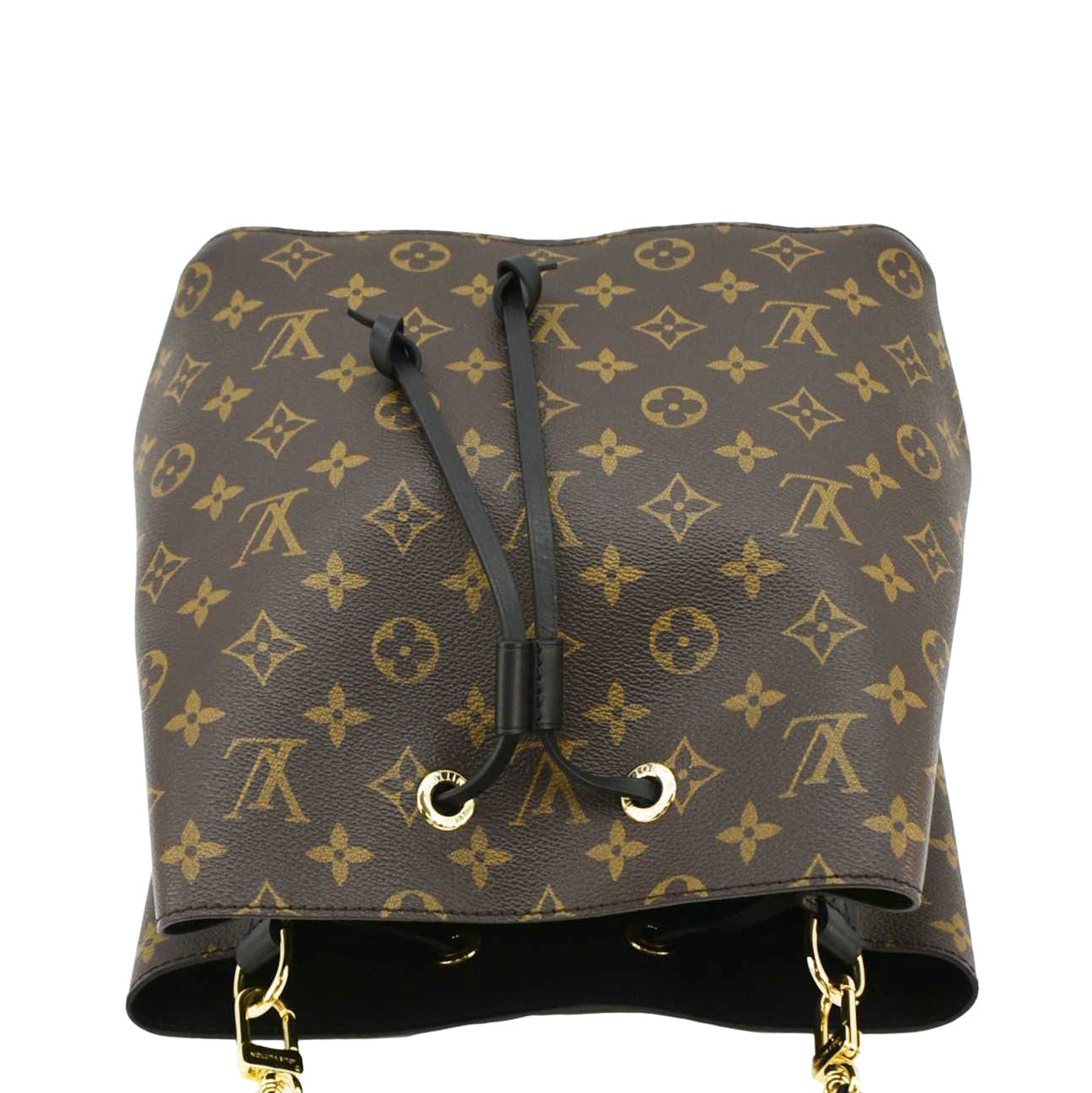 LOUIS VUITTON Neonoe Monogram Canvas Shoulder Bag Black - Image 5
