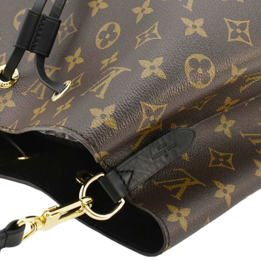LOUIS VUITTON Neonoe Monogram Canvas Shoulder Bag Black - Image 7