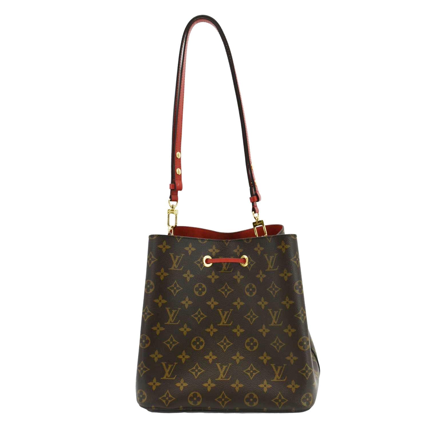 LOUIS VUITTON NeoNoe Monogram Canvas Shoulder Bag Red - Image 4