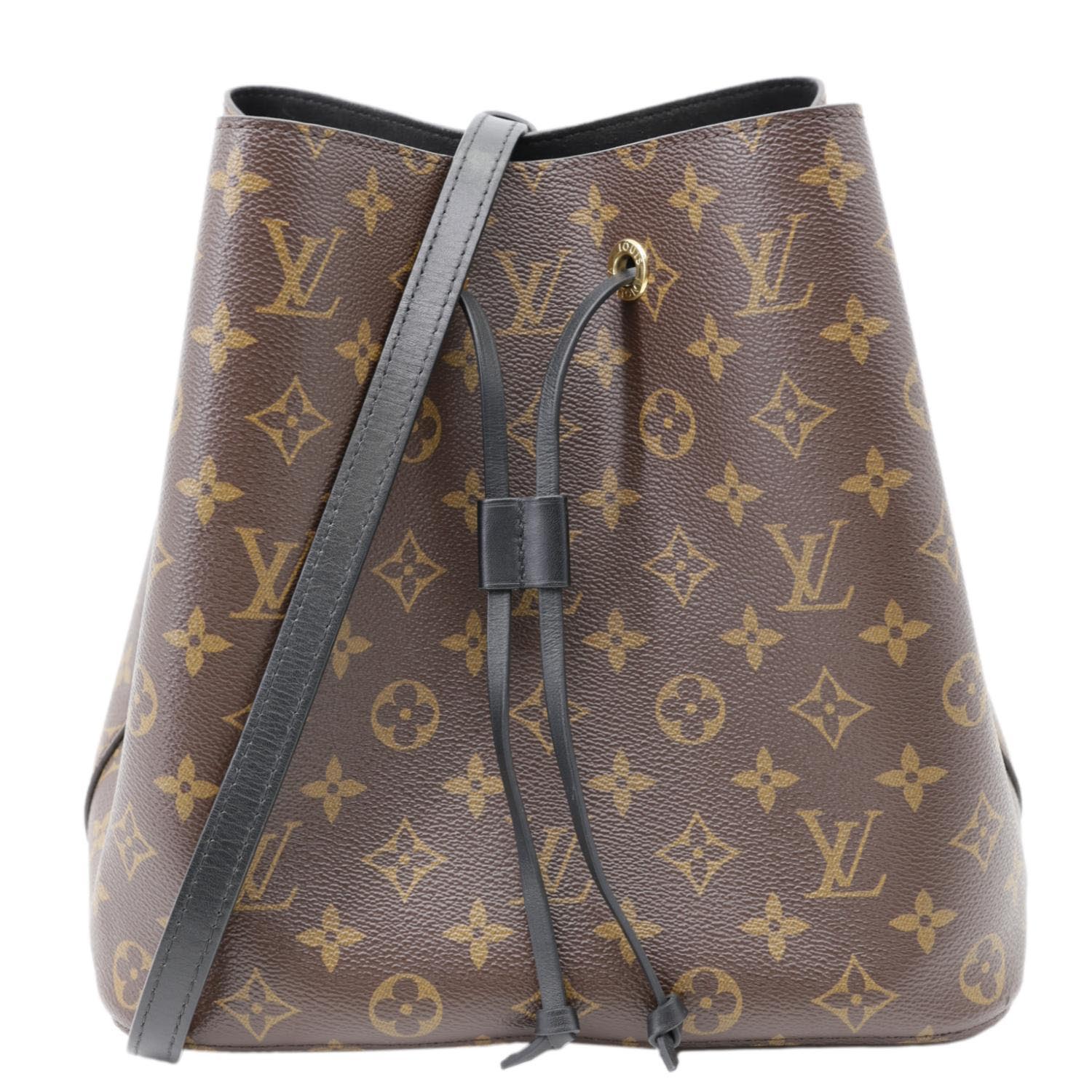 LOUIS VUITTON Neonoe MM Monogram Canvas Shoulder Bag Black