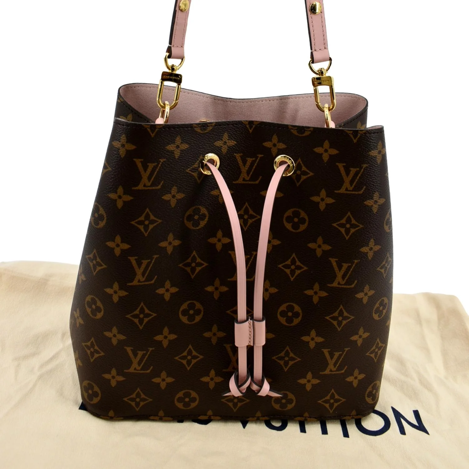 LOUIS VUITTON Neonoe MM Monogram Canvas Shoulder Bag Pink - Image 3