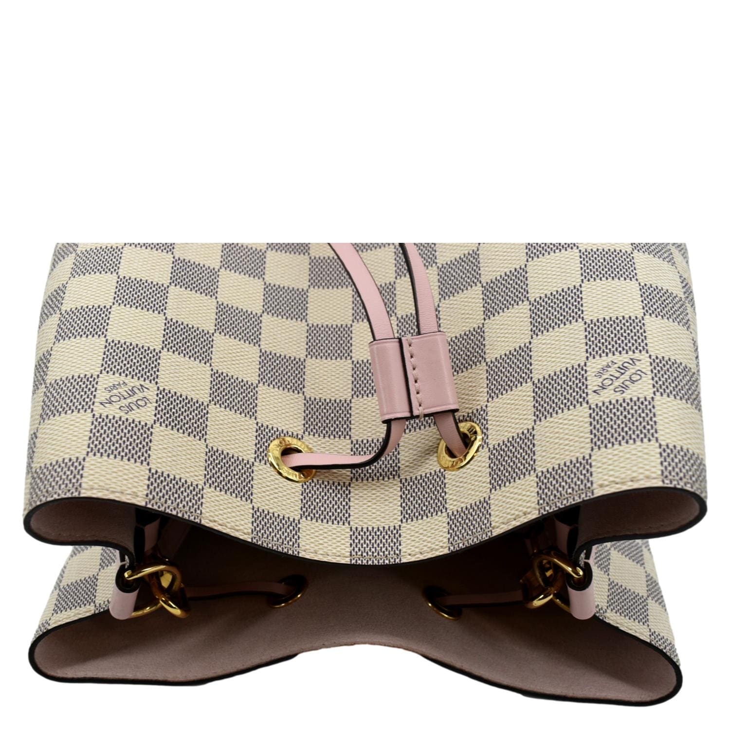 LOUIS VUITTON Neonoe MM Damier Azur Crossbody Bag Rose - Image 4
