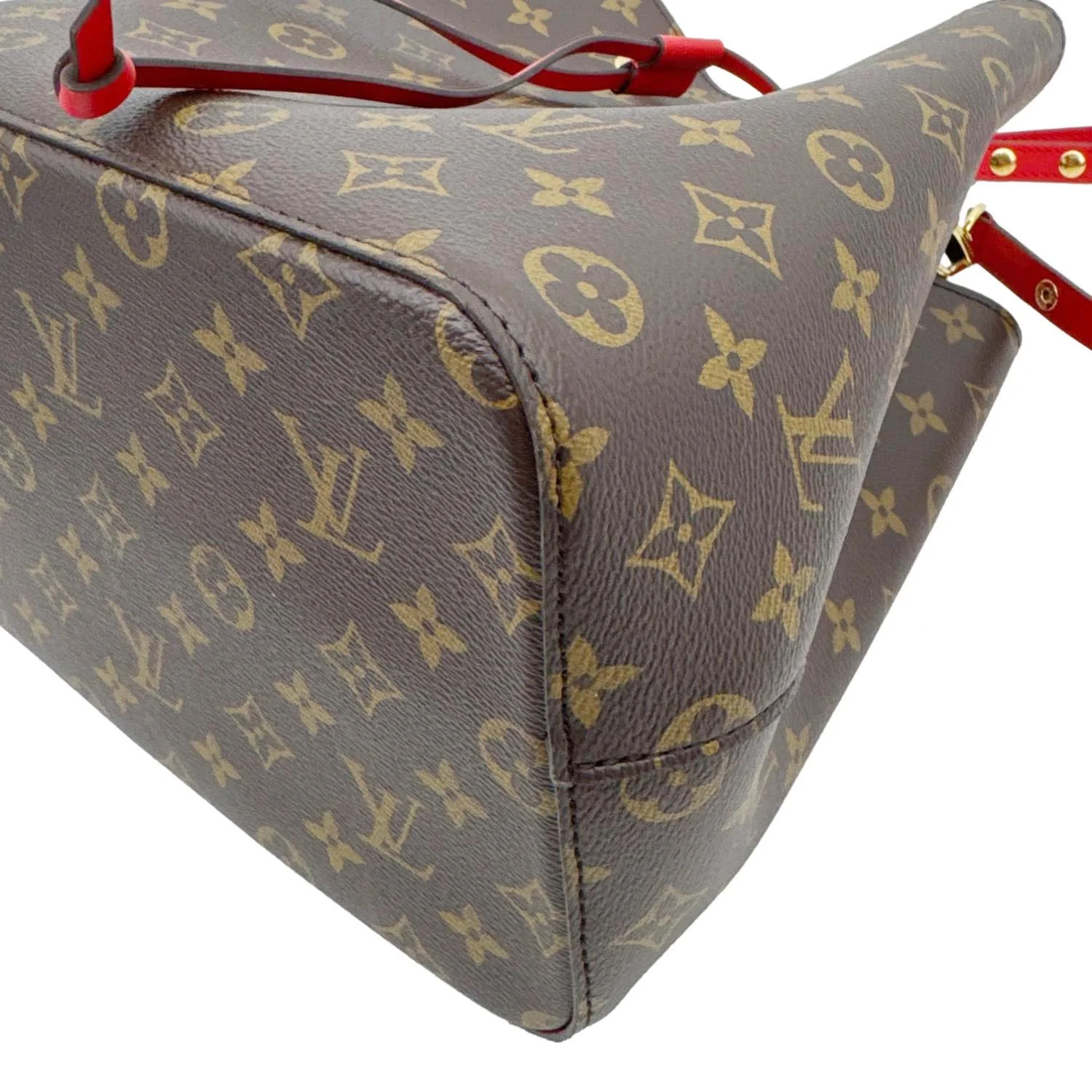 LOUIS VUITTON Neonoe MM Monogram Canvas Shoulder Bag Red - Image 7