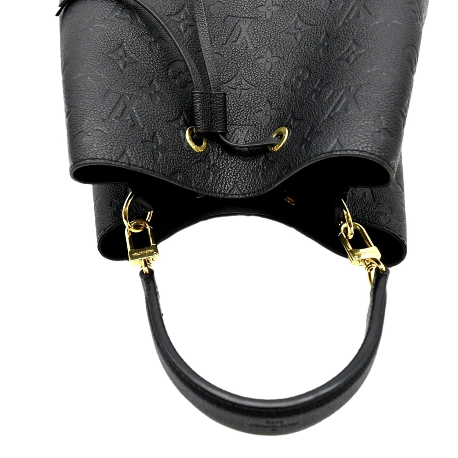 LOUIS VUITTON NeoNoe MM Monogram Empreinte Leather Shoulder Bag Black - Image 4