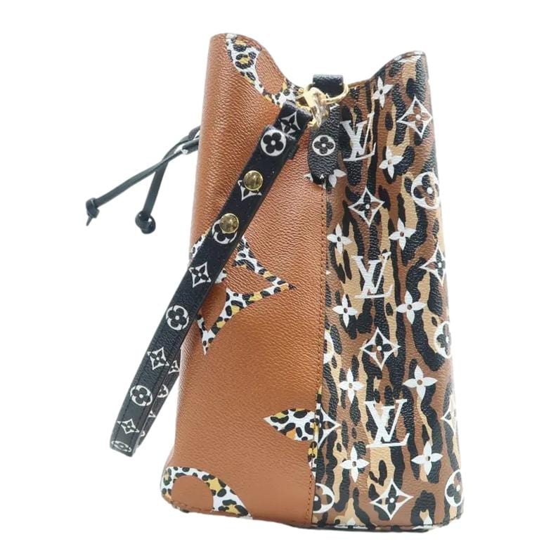 LOUIS VUITTON Neonoe Limited Edition Jungle Giant Canvas Shoulder Bucket Bag Caramel - Image 3
