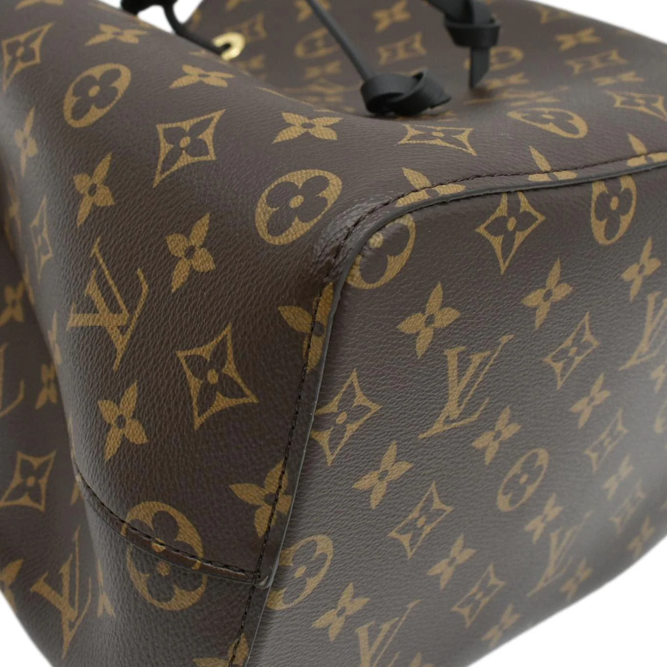 LOUIS VUITTON Neonoe Monogram Canvas Shoulder Bag Brown/Black - Image 8