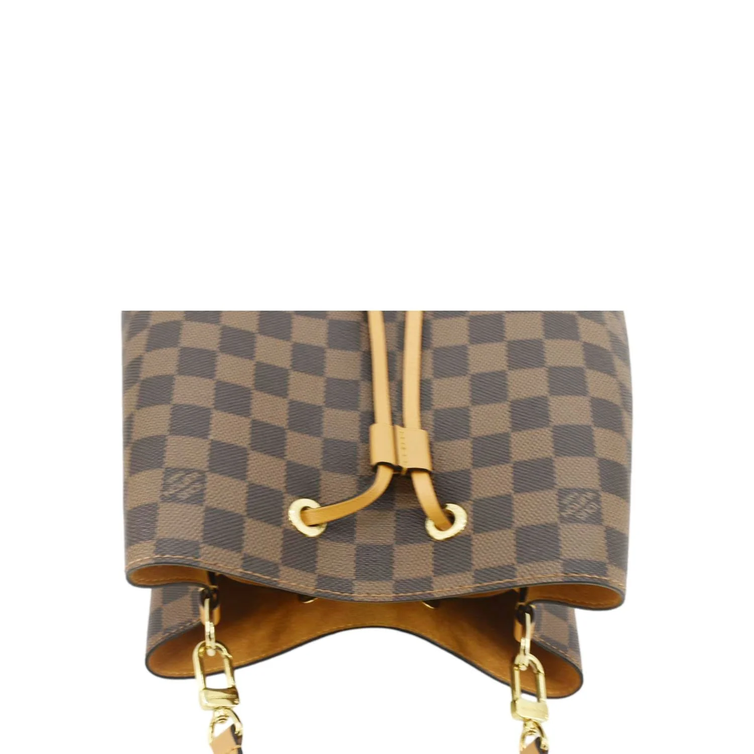 LOUIS VUITTON Neonoe MM Damier Ebene Shoulder Bag Safran - Image 4