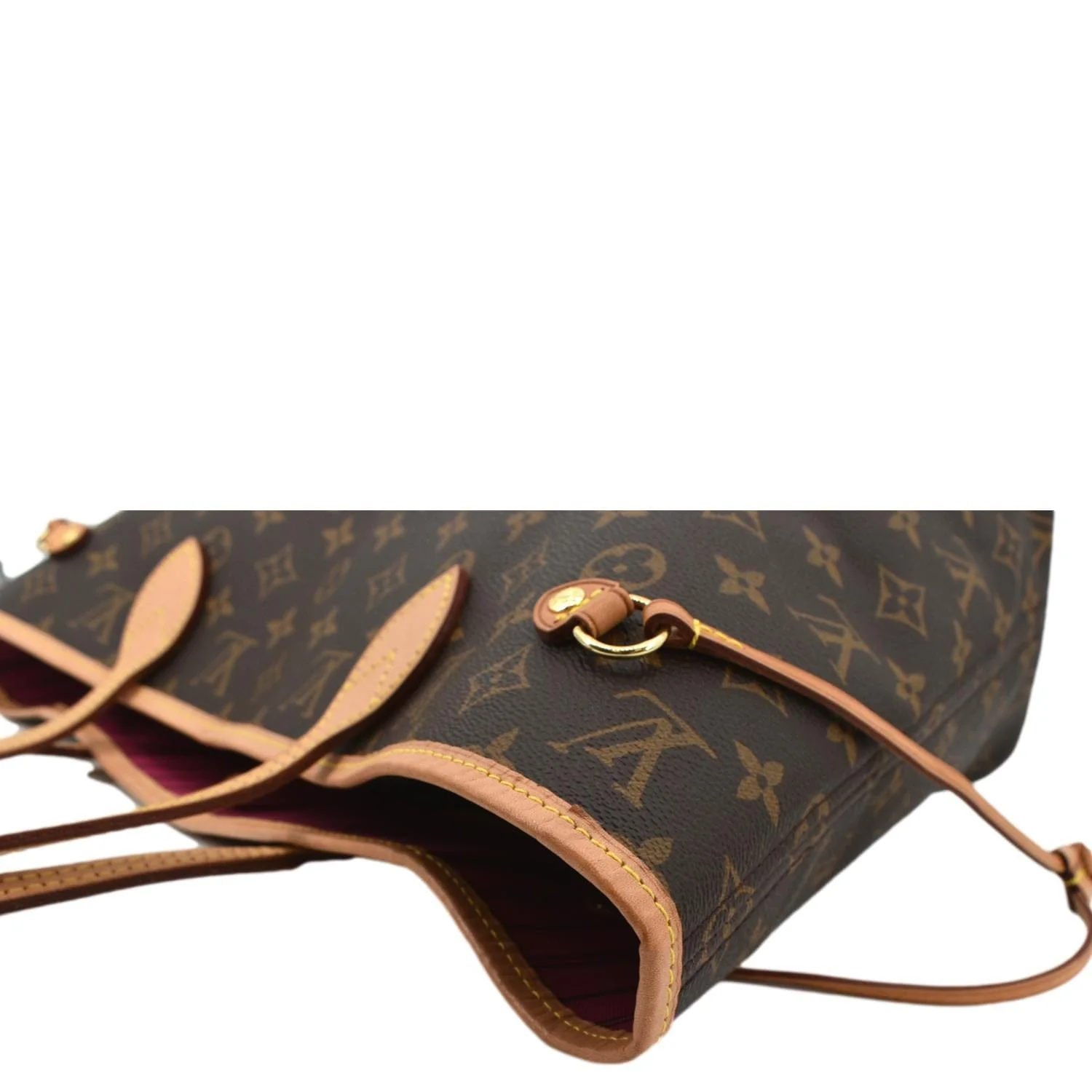 LOUIS VUITTON Neverfull MM Monogram Canvas Tote Bag Brown - Image 5