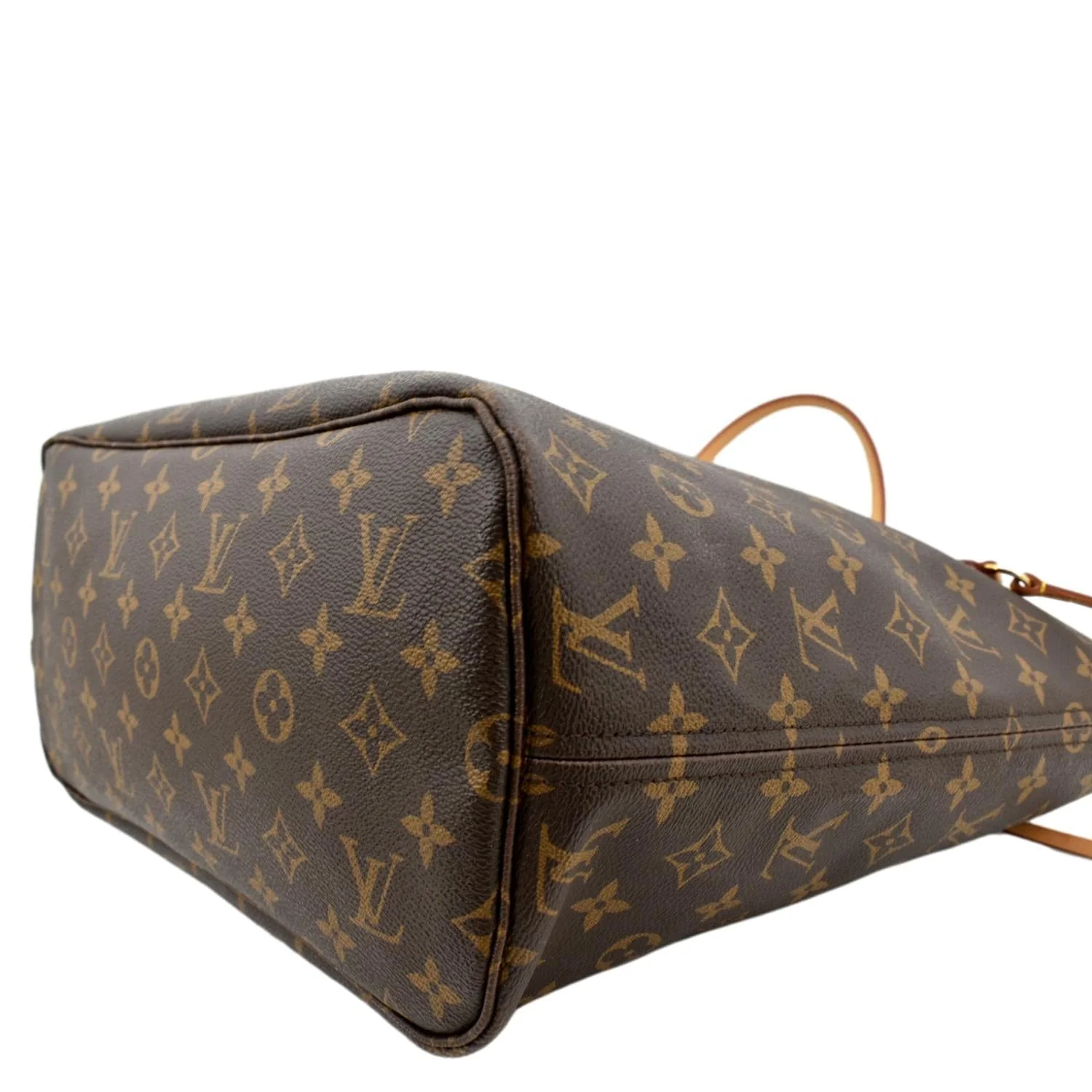 LOUIS VUITTON Neverfull MM Monogram Canvas Tote Bag Brown - Image 7