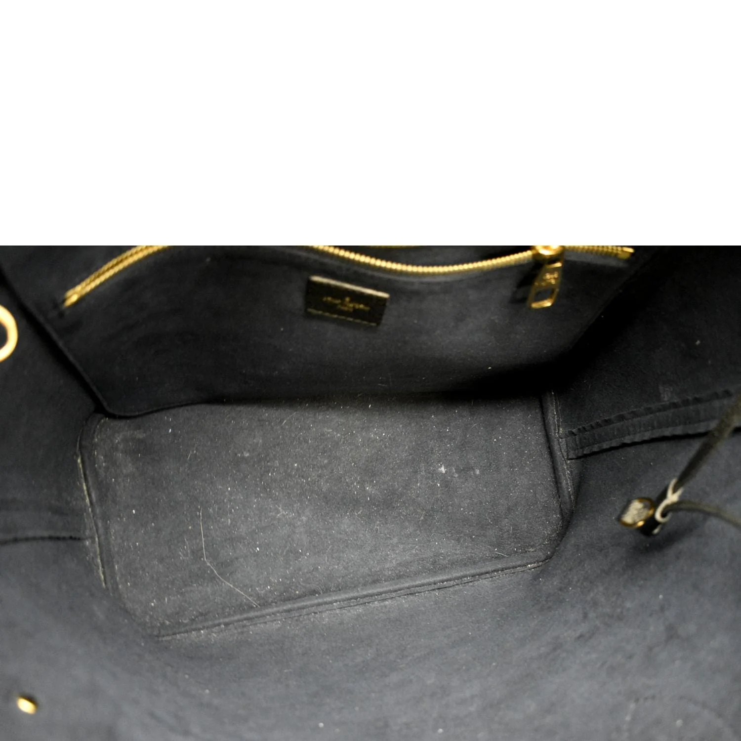 LOUIS VUITTON Neverfull MM Monogram Empreinte Leather Tote Bag Black - Image 11