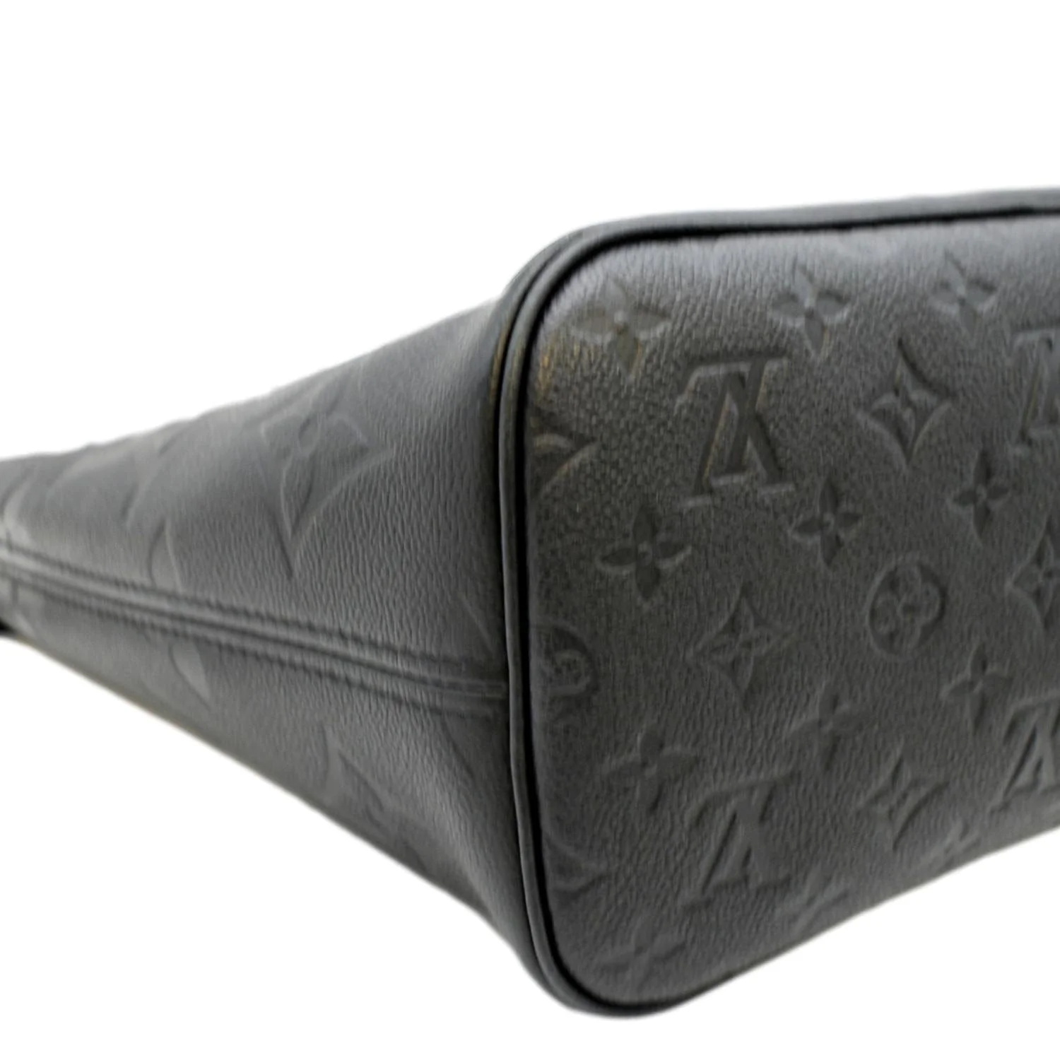 LOUIS VUITTON Neverfull MM Monogram Empreinte Leather Tote Bag Black - Image 9