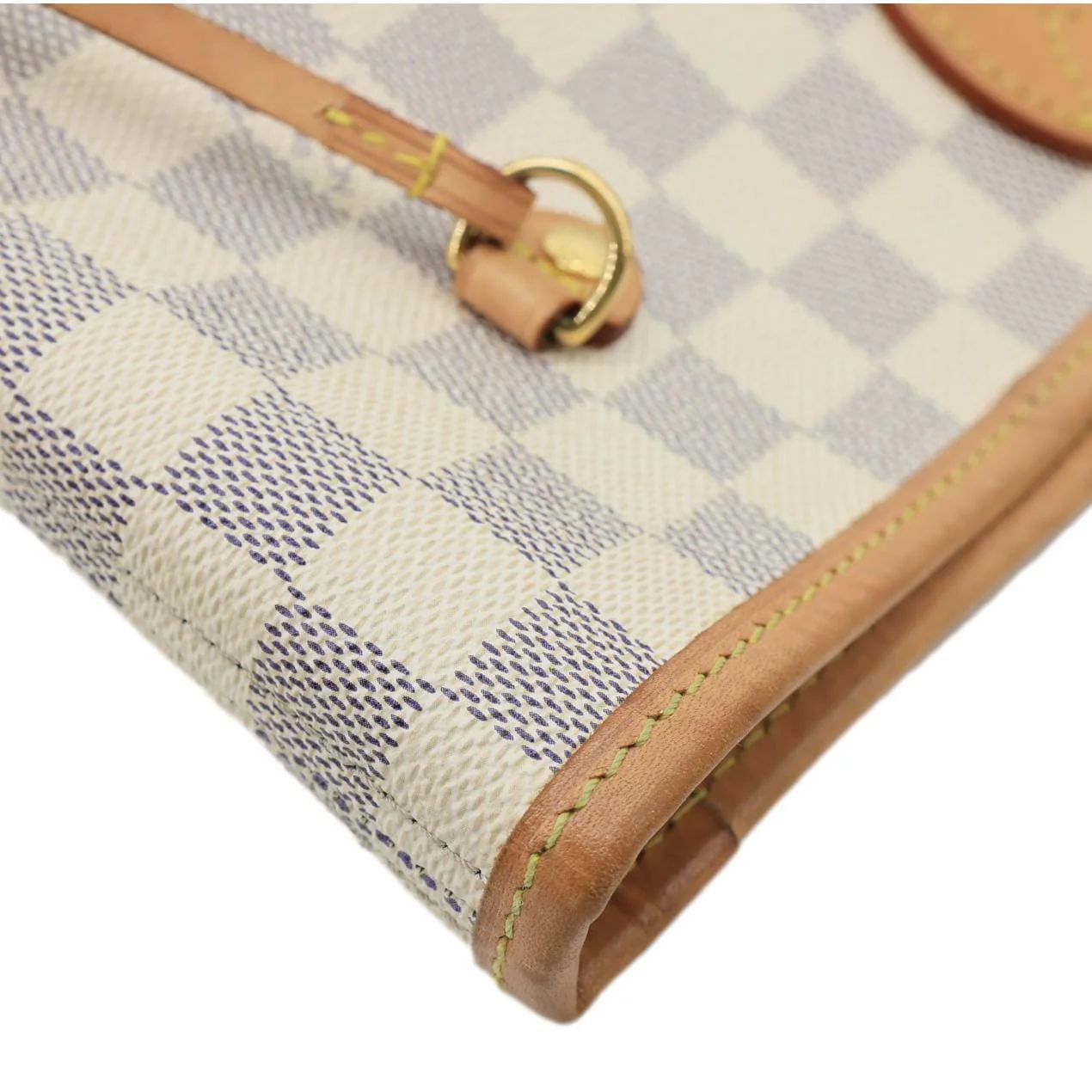 LOUIS VUITTON Neverfull MM Damier Azur Tote Shoulder Bag Rose Ballerine - Image 5