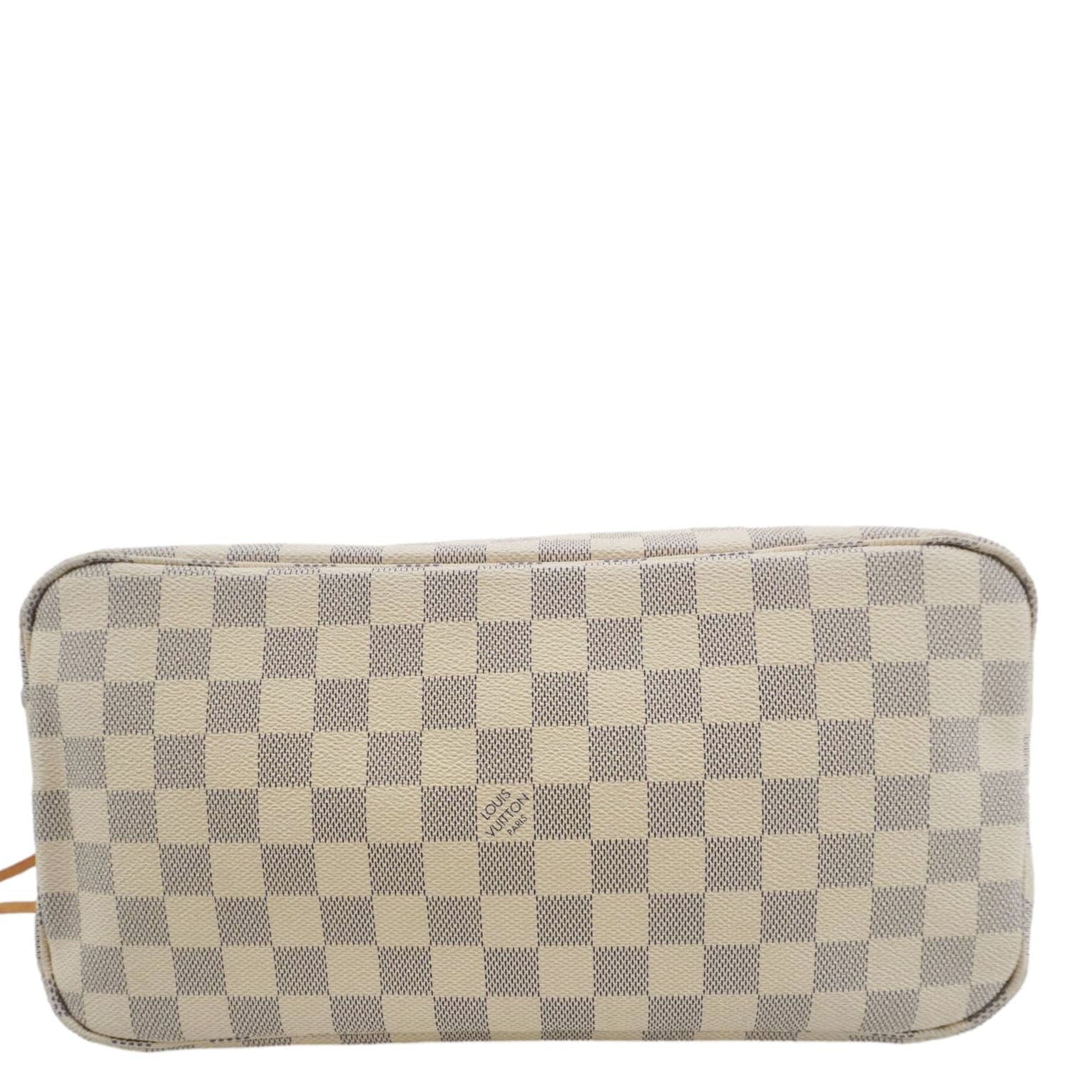 LOUIS VUITTON Neverfull MM Damier Azur Tote Shoulder Bag White - Image 10