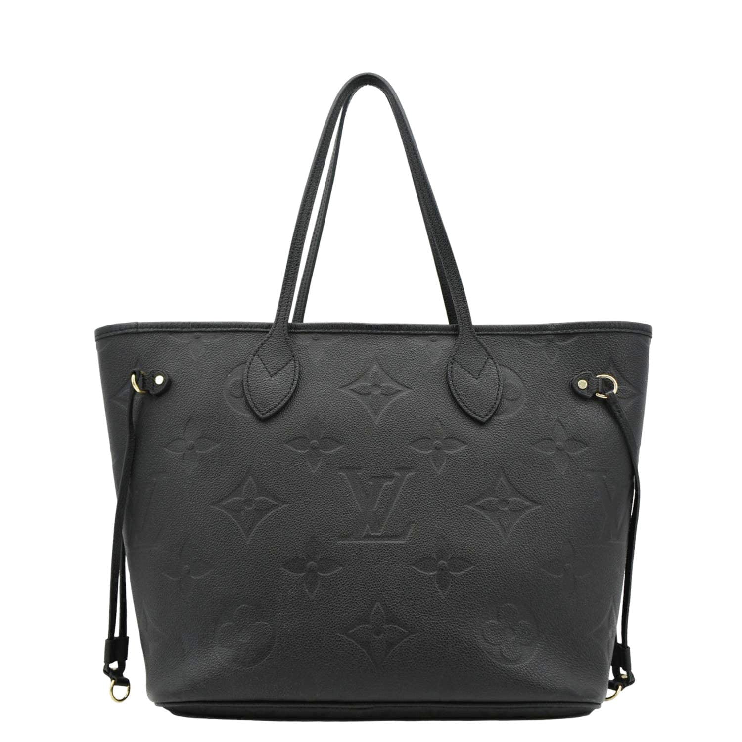 LOUIS VUITTON Neverfull MM Empreinte Leather Tote Shoulder Bag Black - Image 4