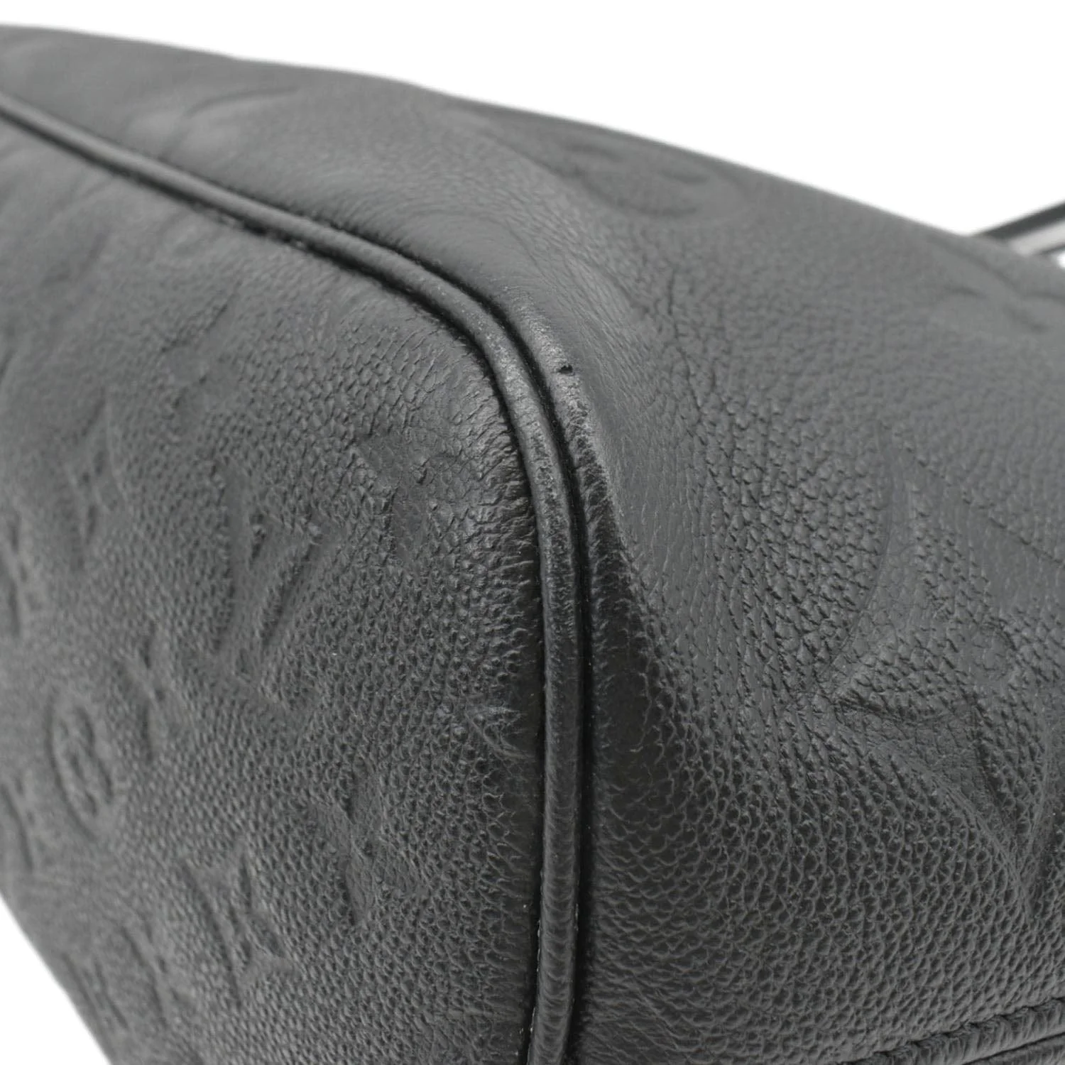 LOUIS VUITTON Neverfull MM Empreinte Leather Tote Shoulder Bag Black - Image 8