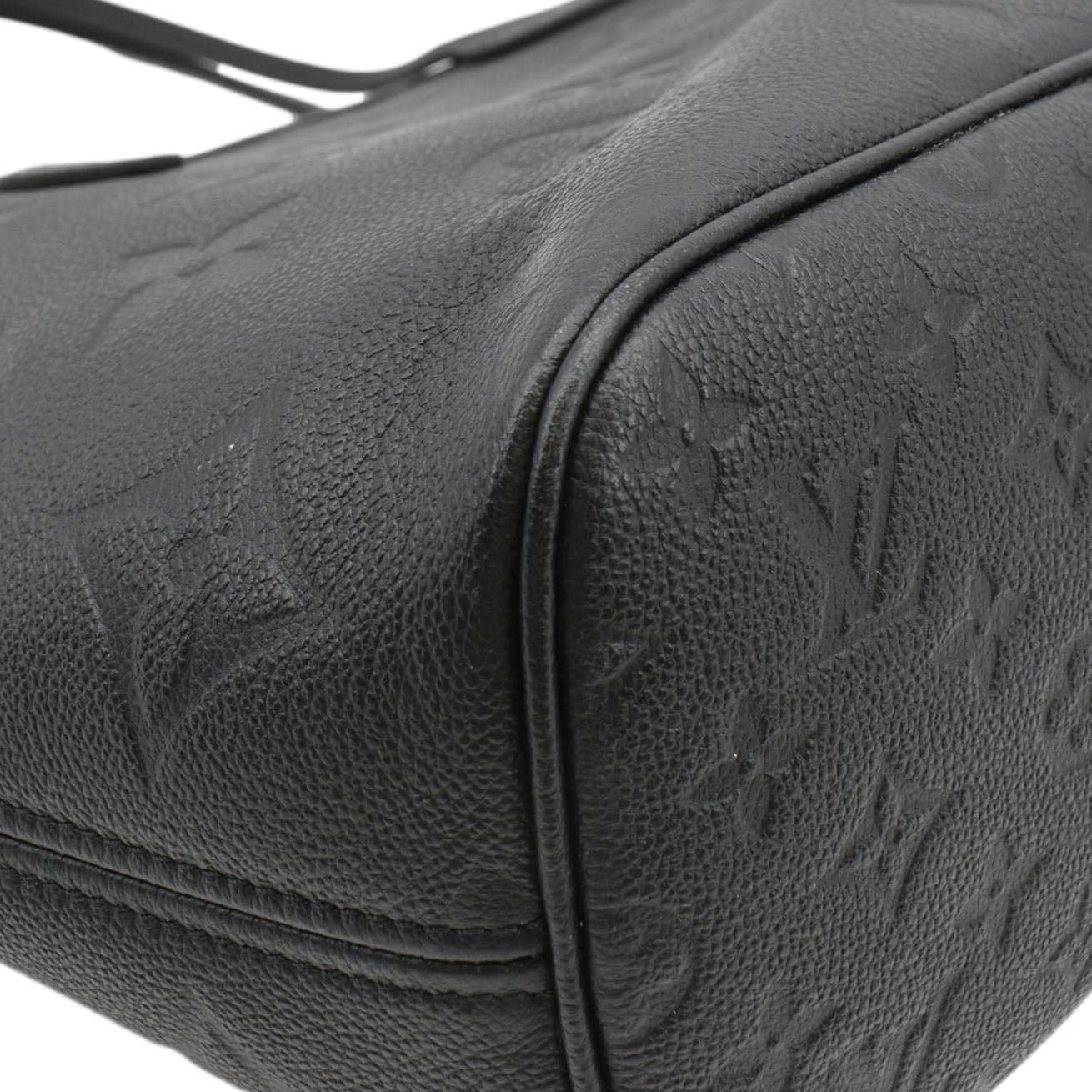 LOUIS VUITTON Neverfull MM Empreinte Leather Tote Shoulder Bag Black - Image 9