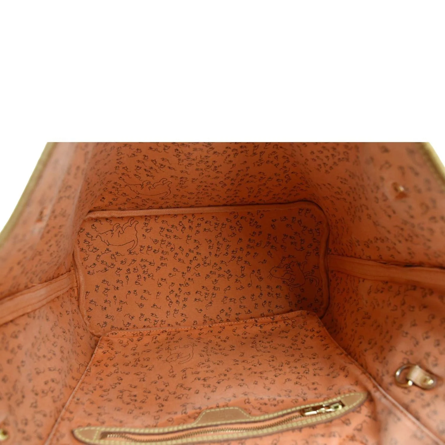 LOUIS VUITTON Neverfull Catogram MM Canvas Tote Bag Orange - Image 10