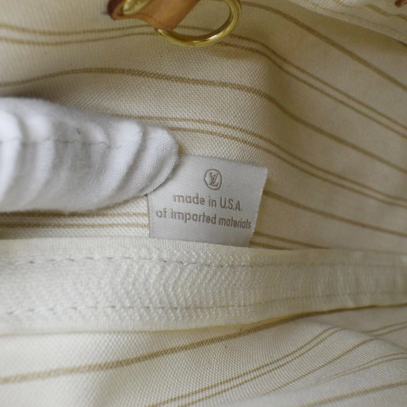LOUIS VUITTON Neverfull MM Damier Azur Shoulder Bag White - Image 11