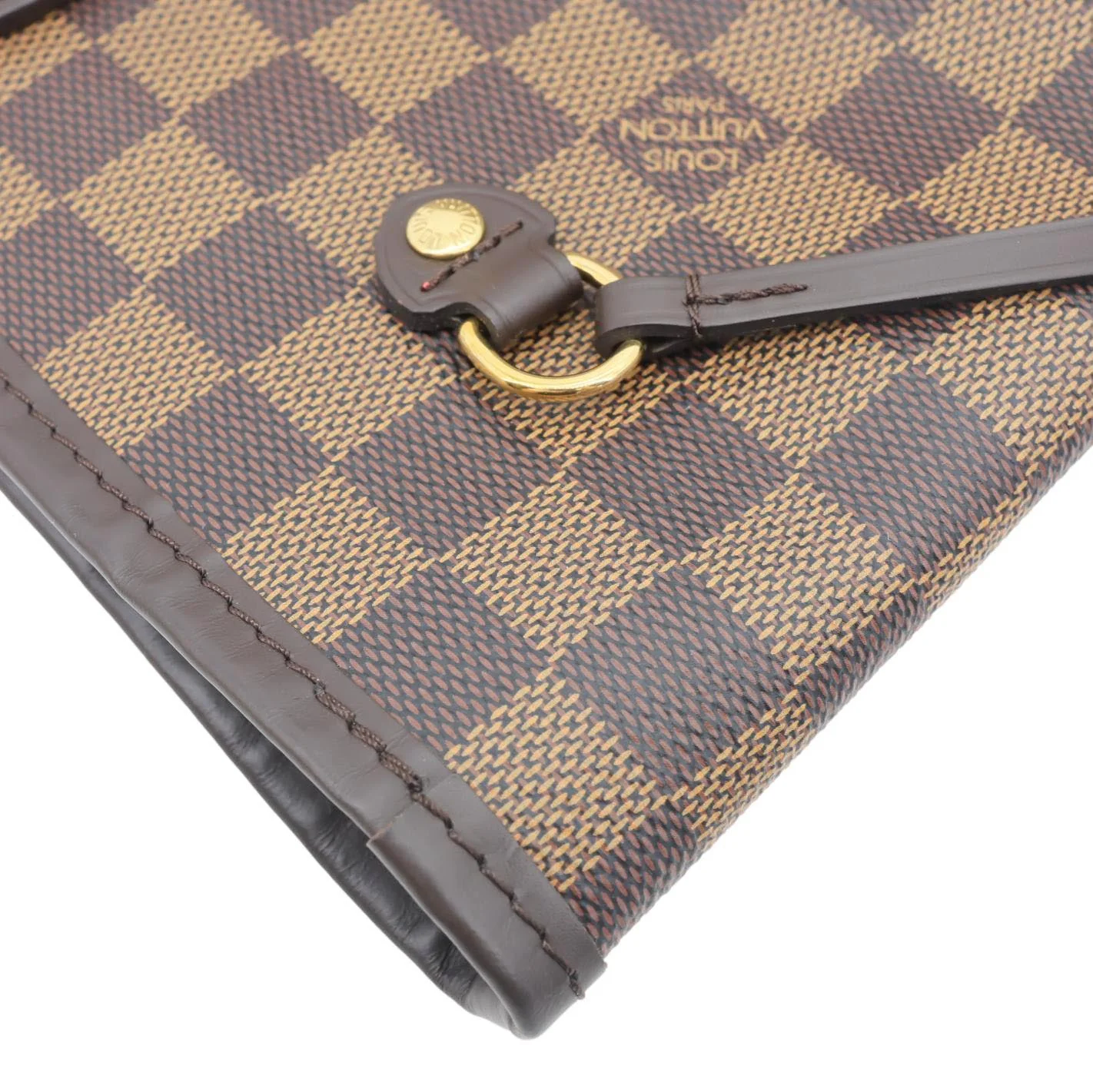 LOUIS VUITTON Neverfull MM Damier Ebene Tote Bag Red - Image 6