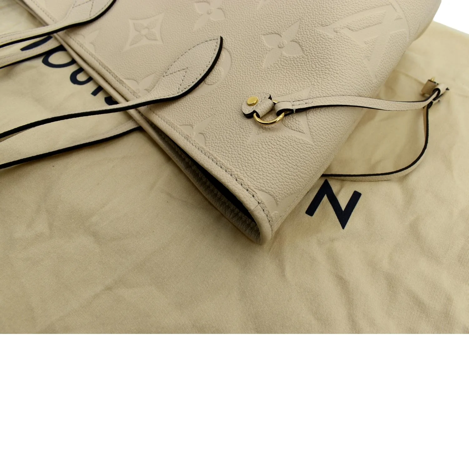LOUIS VUITTON Neverfull MM Monogram Empreinte Tote Bag Tourterelle - Hot Deals - Image 7