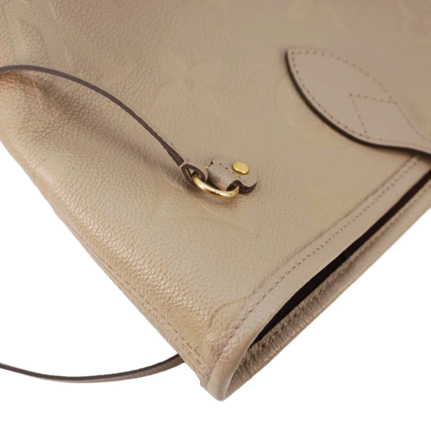 LOUIS VUITTON Neverfull MM Empreinte Leather Tote Shoulder Bag Beige - Image 6