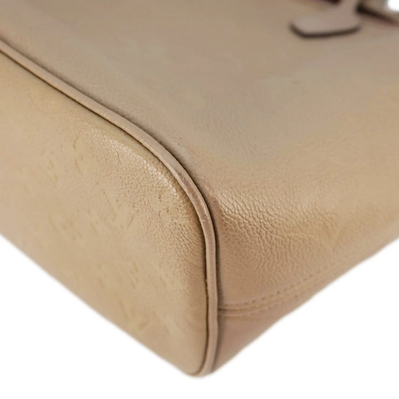LOUIS VUITTON Neverfull MM Empreinte Leather Tote Shoulder Bag Beige - Image 8