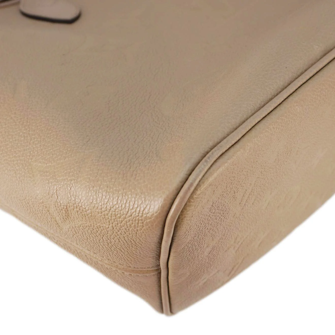 LOUIS VUITTON Neverfull MM Empreinte Leather Tote Shoulder Bag Beige - Image 9