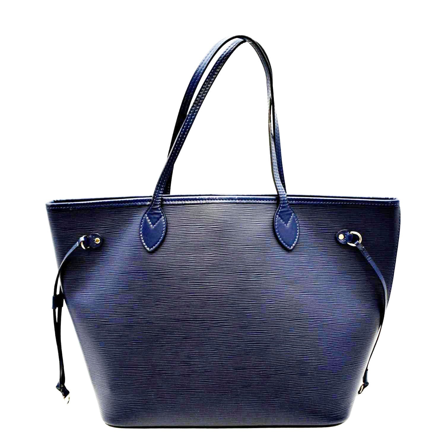 LOUIS VUITTON Neverfull MM Epi Leather Tote Shoulder Bag Blue - Image 3
