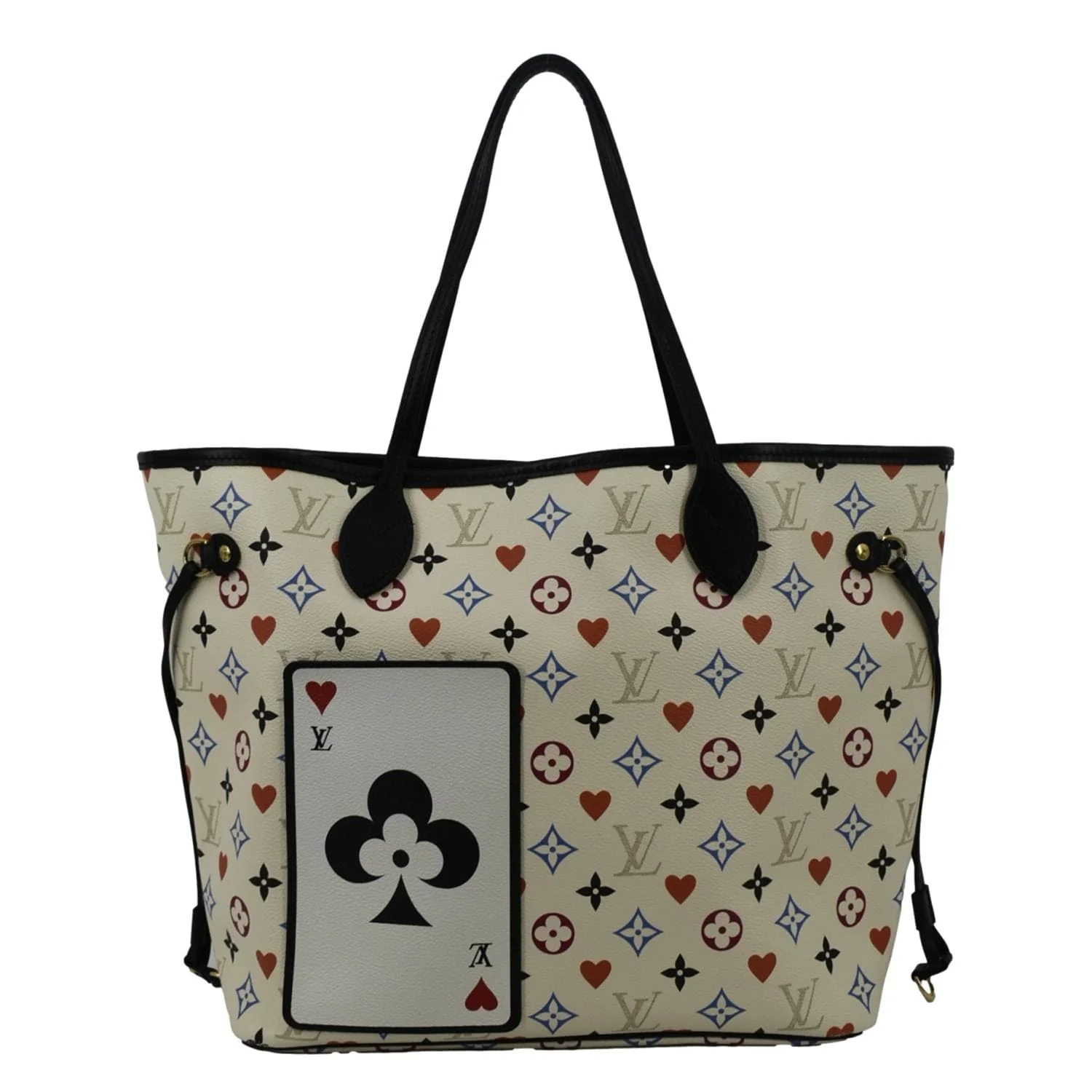 LOUIS VUITTON Game On Neverfull Monogram Canvas Shoulder Bag White - Image 3