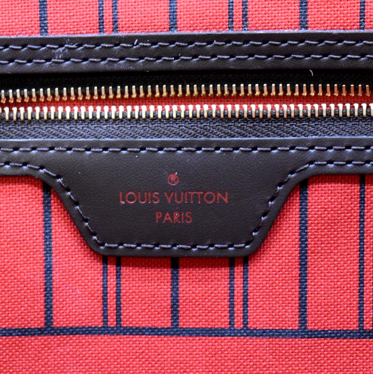 LOUIS VUITTON Neverfull GM Damier Ebene Tote Shoulder Bag Brown - Image 11