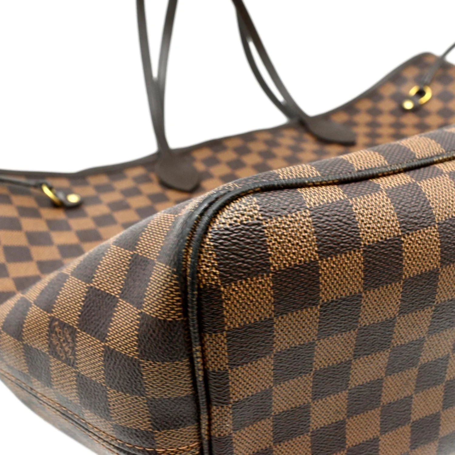 LOUIS VUITTON Neverfull GM Damier Ebene Tote Shoulder Bag Brown - Image 10