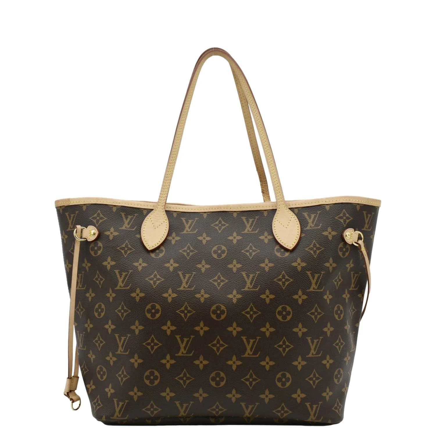 LOUIS VUITTON Neverfull MM Monogram Canvas Tote Bag Brown - Image 4