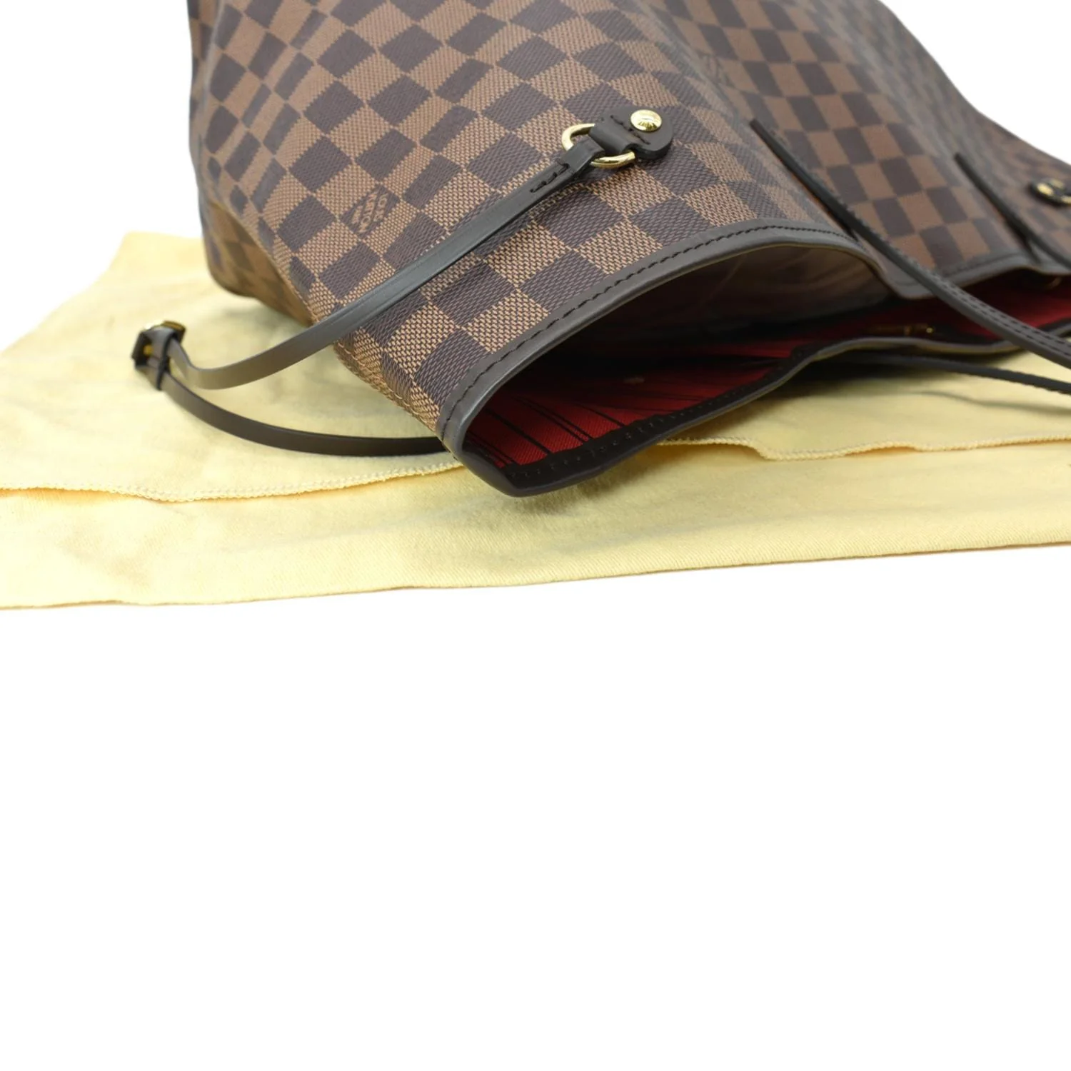 LOUIS VUITTON Neverfull GM Damier Ebene Tote Shoulder Bag Brown - Image 6