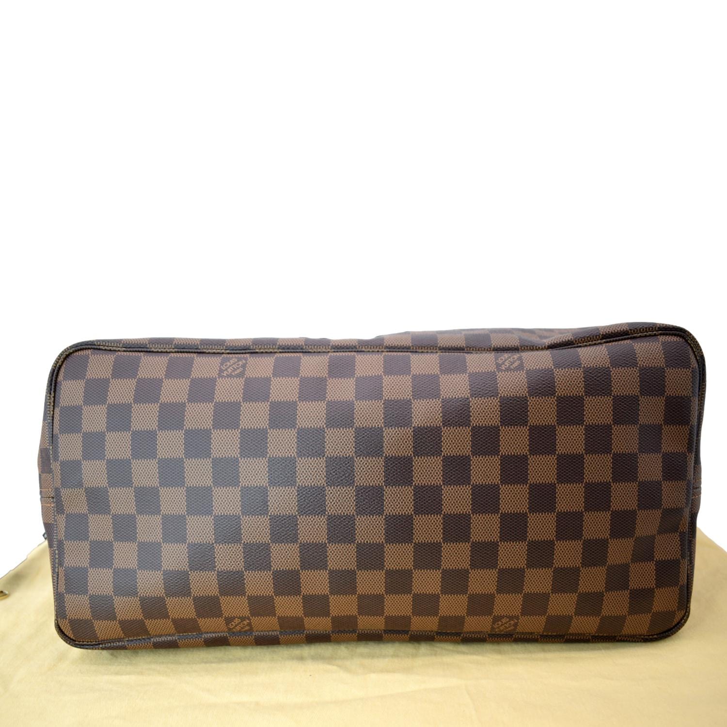 LOUIS VUITTON Neverfull GM Damier Ebene Tote Shoulder Bag Brown - Image 7