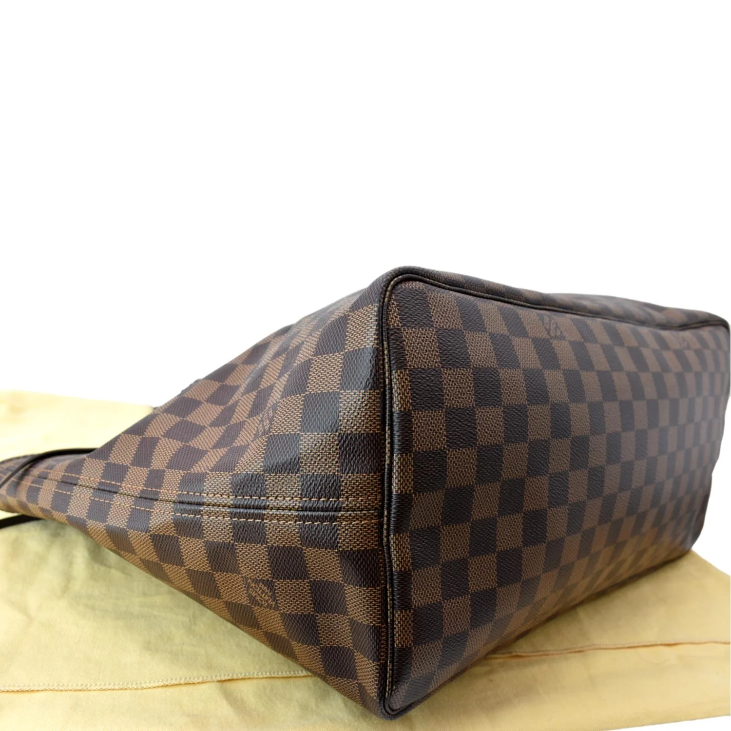 LOUIS VUITTON Neverfull GM Damier Ebene Tote Shoulder Bag Brown - Image 9
