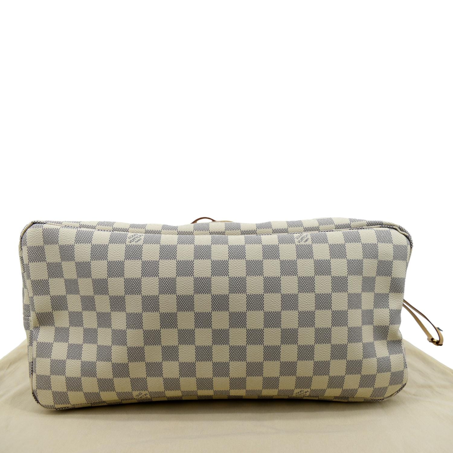 LOUIS VUITTON Neverfull GM Damier Azur Tote Shoulder Bag White - Image 10