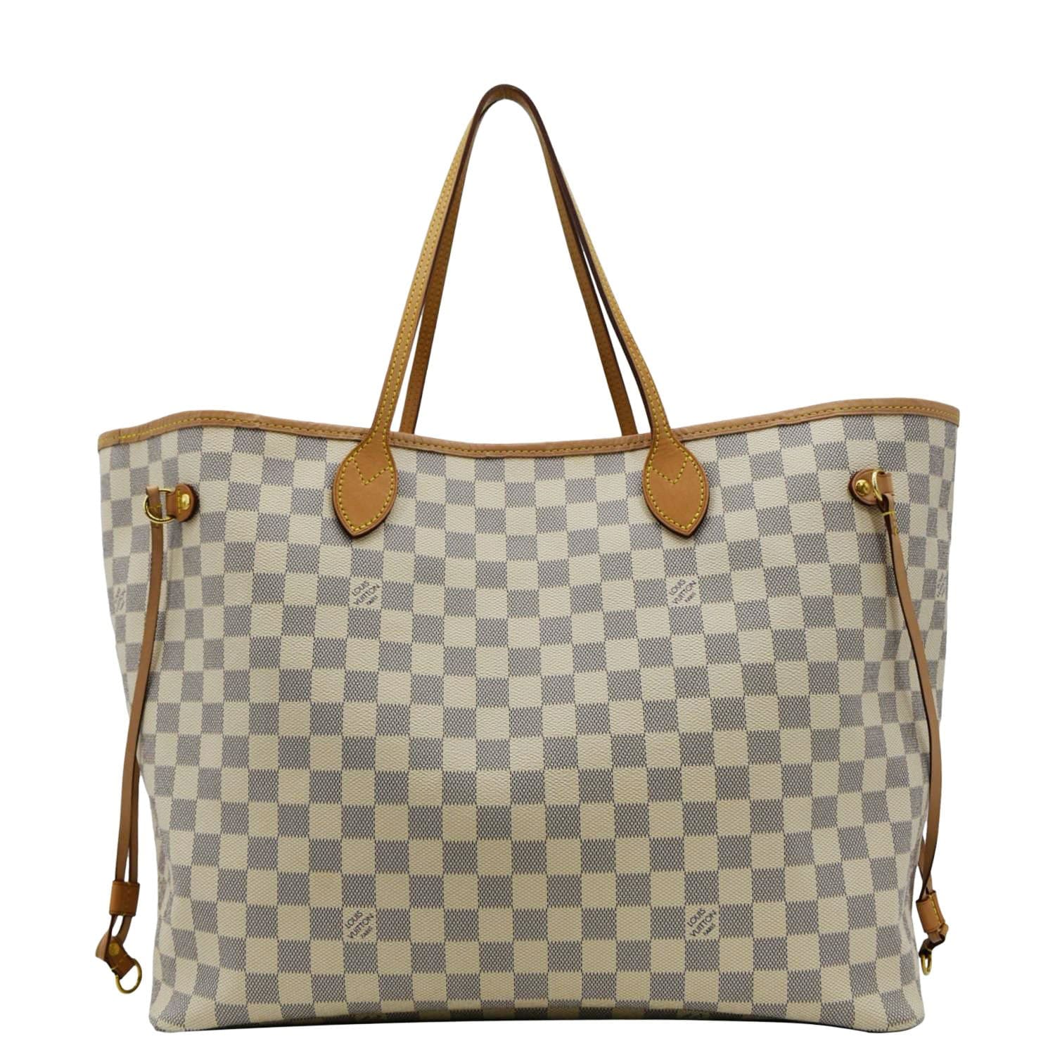 LOUIS VUITTON Neverfull GM Damier Azur Tote Shoulder Bag Rose Ballerine - Image 3