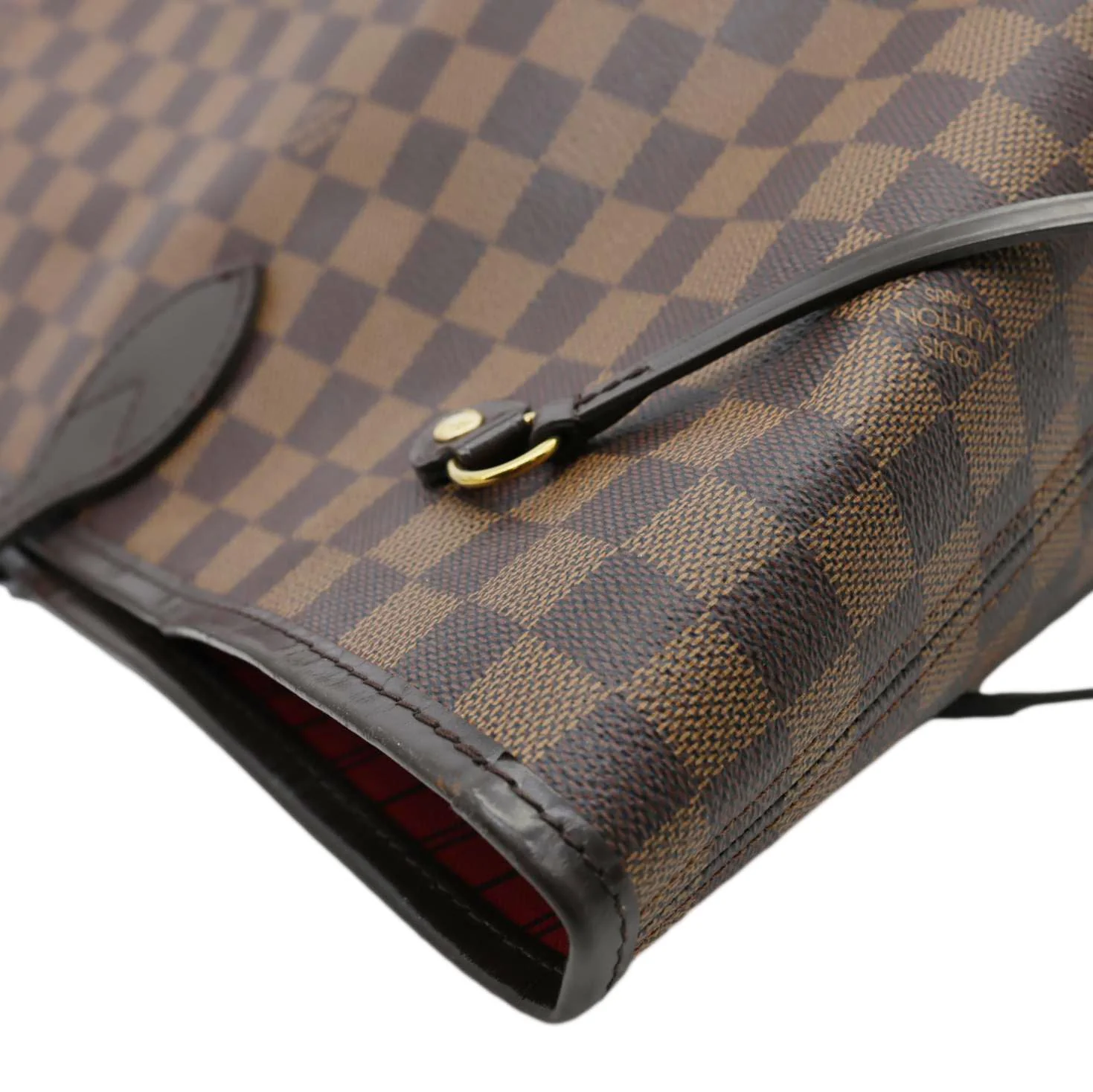 LOUIS VUITTON Neverfull GM Damier Ebene Shoulder Bag Brown - Image 8
