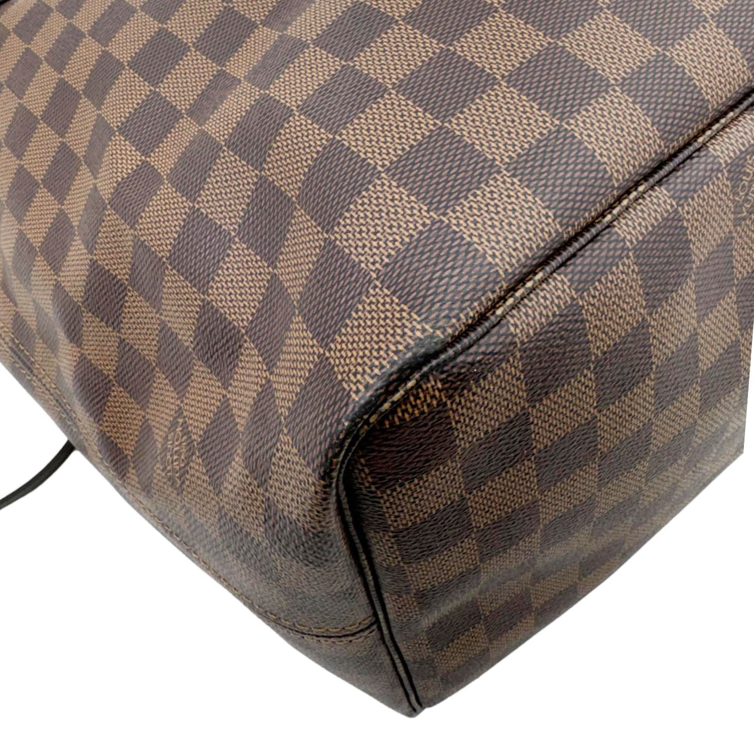 LOUIS VUITTON Neverfull GM Damier Ebene Tote Shoulder Bag Brown - Image 10