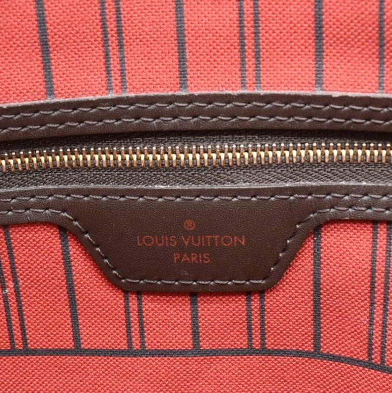 LOUIS VUITTON Neverfull GM Damier Ebene Tote Shoulder Bag Brown - Image 11