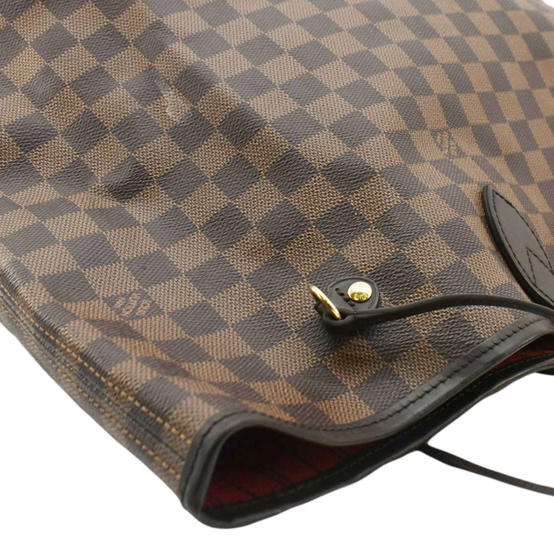 LOUIS VUITTON Neverfull GM Damier Ebene Tote Shoulder Bag Brown - Image 5