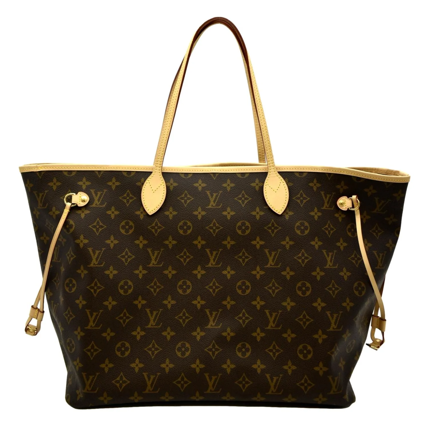 LOUIS VUITTON Neverfull GM Monogram Canvas Tote Bag Brown - Image 5